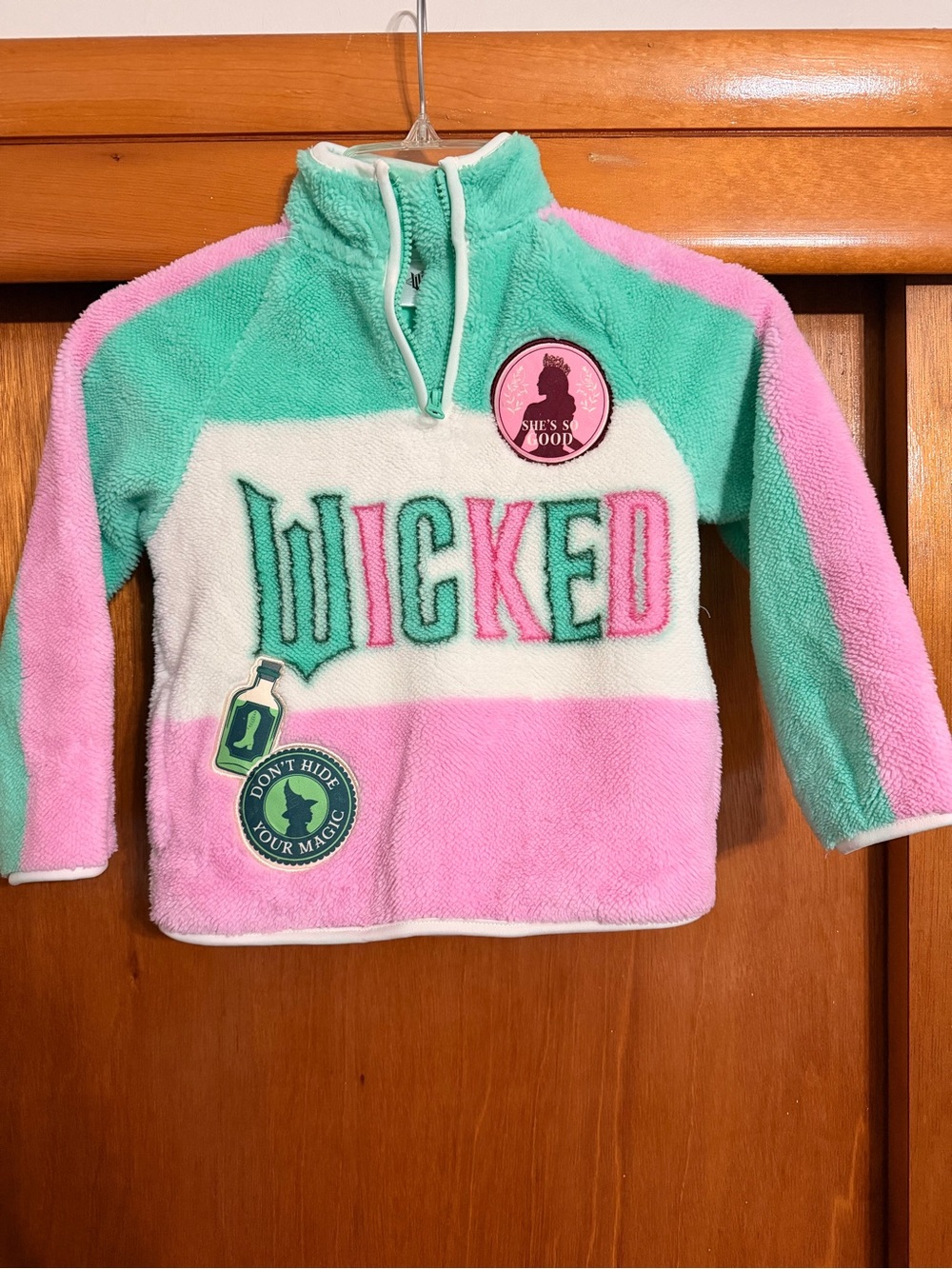 WICKED Plush Colorblock Pullover - Pink & Mint size 4/5